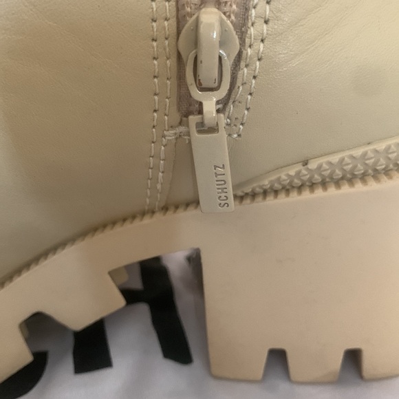 SCHUTZ beige combat boots - Picture 4 of 9